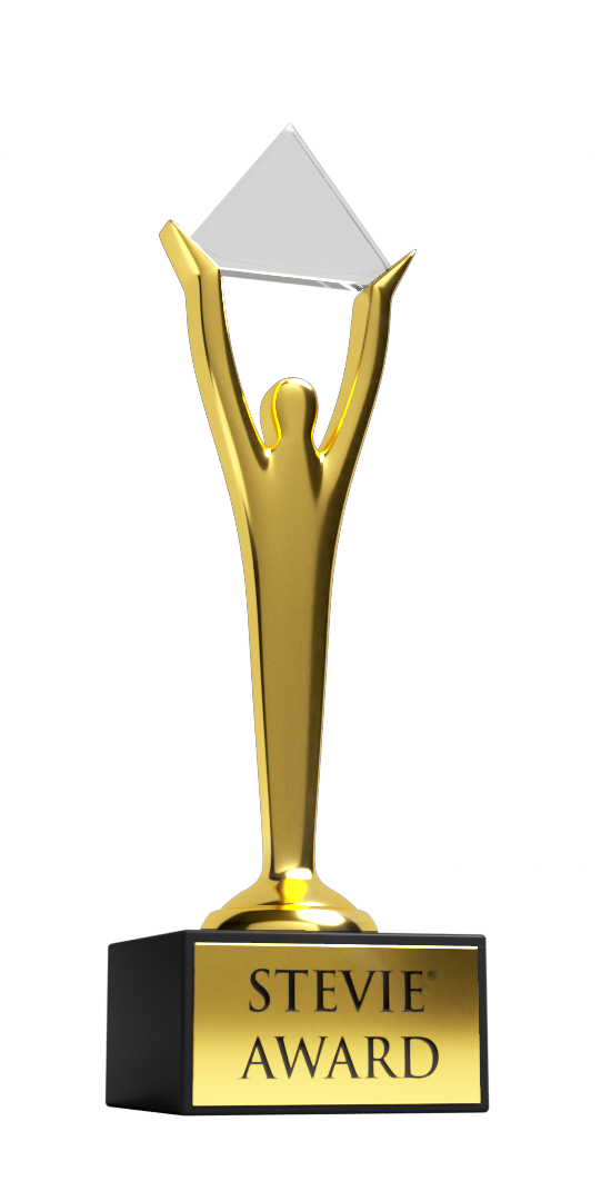 Gold Stevie Award badge