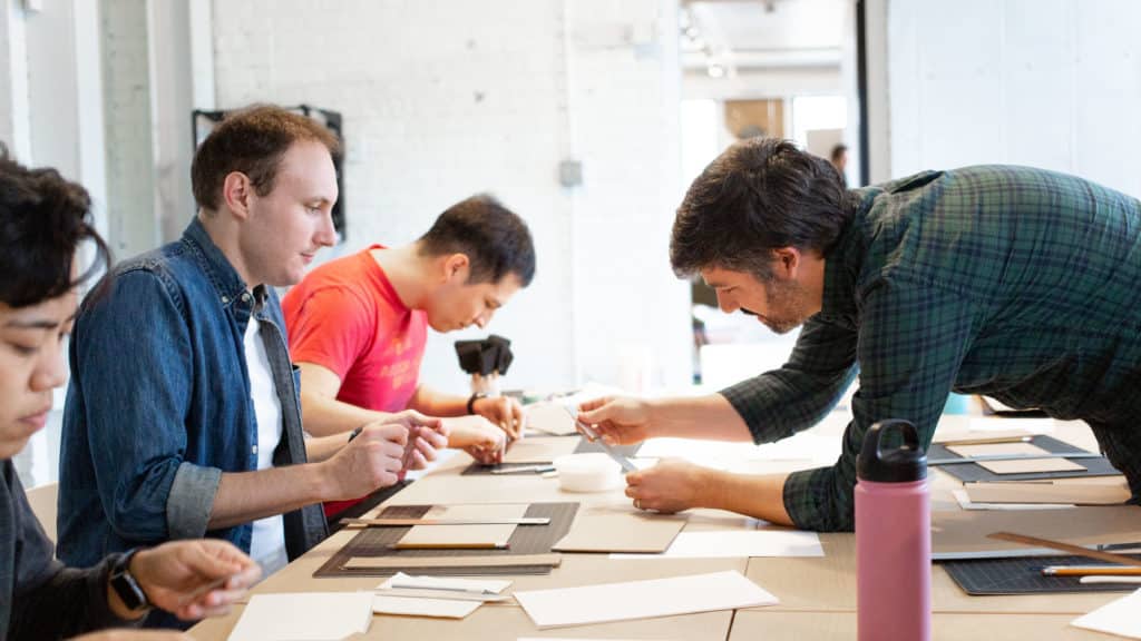 Tandem team prototyping a product together